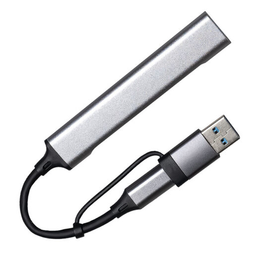 USB-хаб BRANCH 4 в 1, серый