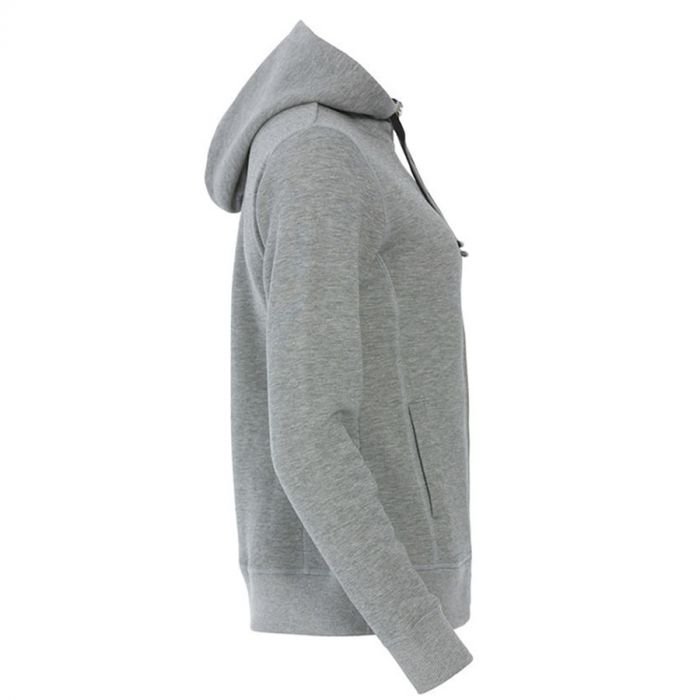 Толстовка женская CLASSIC HOODY FULL ZIP 300, серый меланж