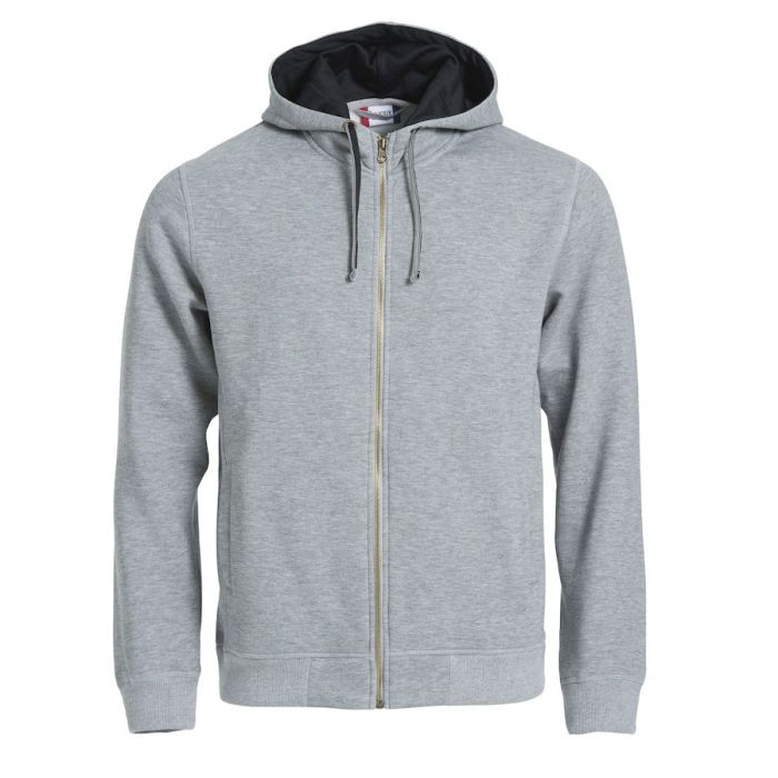 Толстовка мужская CLASSIC HOODY FULL ZIP 300, серый меланж