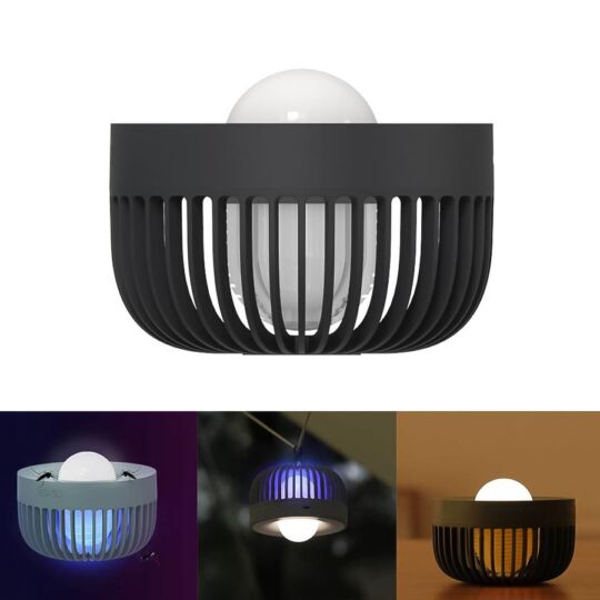 Антимоскитная лампа 3в1 SOLOVE Mosquito Lamp 002D, серый