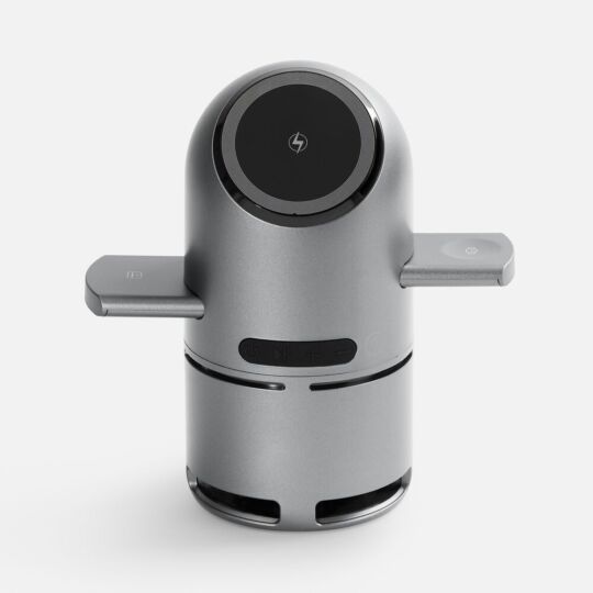 Bluetooth-колонка с беспроводной зарядкой Droid, серая