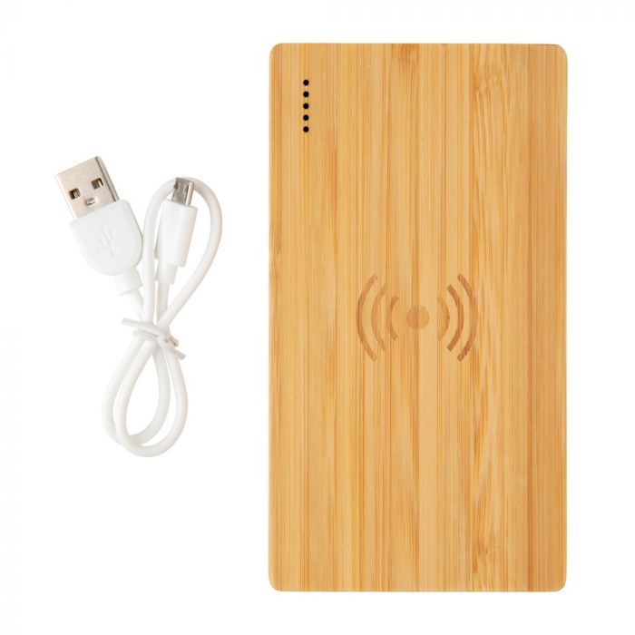 Экологичный внешний аккумулятор Bamboo, 4000 mAh, коричневый